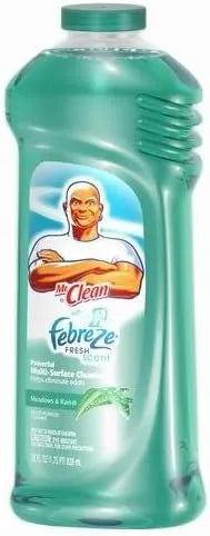 Mr Clean Multi-Surfaces Liquid with Febreze Freshness, Meadows and Rain, 28-Ounce | Meadows and Rain