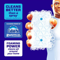 Mr. Clean Magic Eraser Foaming Sponge, All Purpose, Dawn Cleaning Power, Wall Cleaner, Sneaker Cleaner, Oven Cleaner, Kitchen, Bathroom, Shower Cleaning Supplies, Scrubber, Ultra Foamy, 7ct