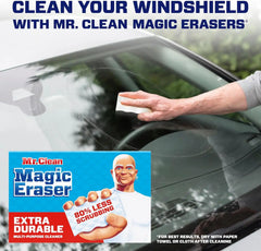 Mr. Clean Magic Eraser Sponge, All Purpose Cleaner, Cleaning Scrubber, Wall, Sneaker, Kitchen, Bathroom, Shower, Melamine Sponge, Pads, Extra Durable, 10ct